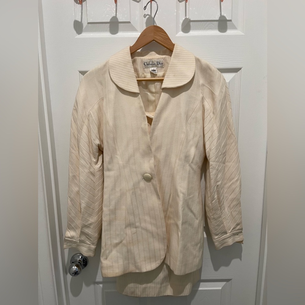 Christian Dior Wool Blazer and skirt set Size 4